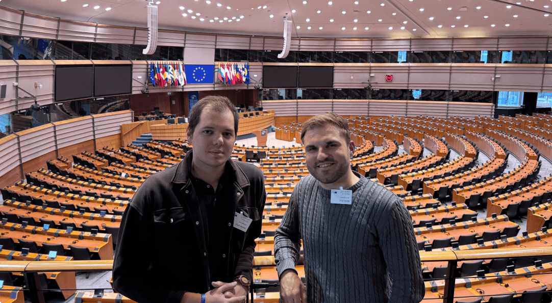 Timi and Tilen in parliament